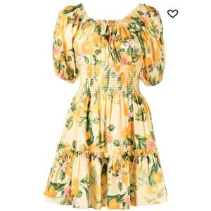 Cara Cara floral lemon dress
